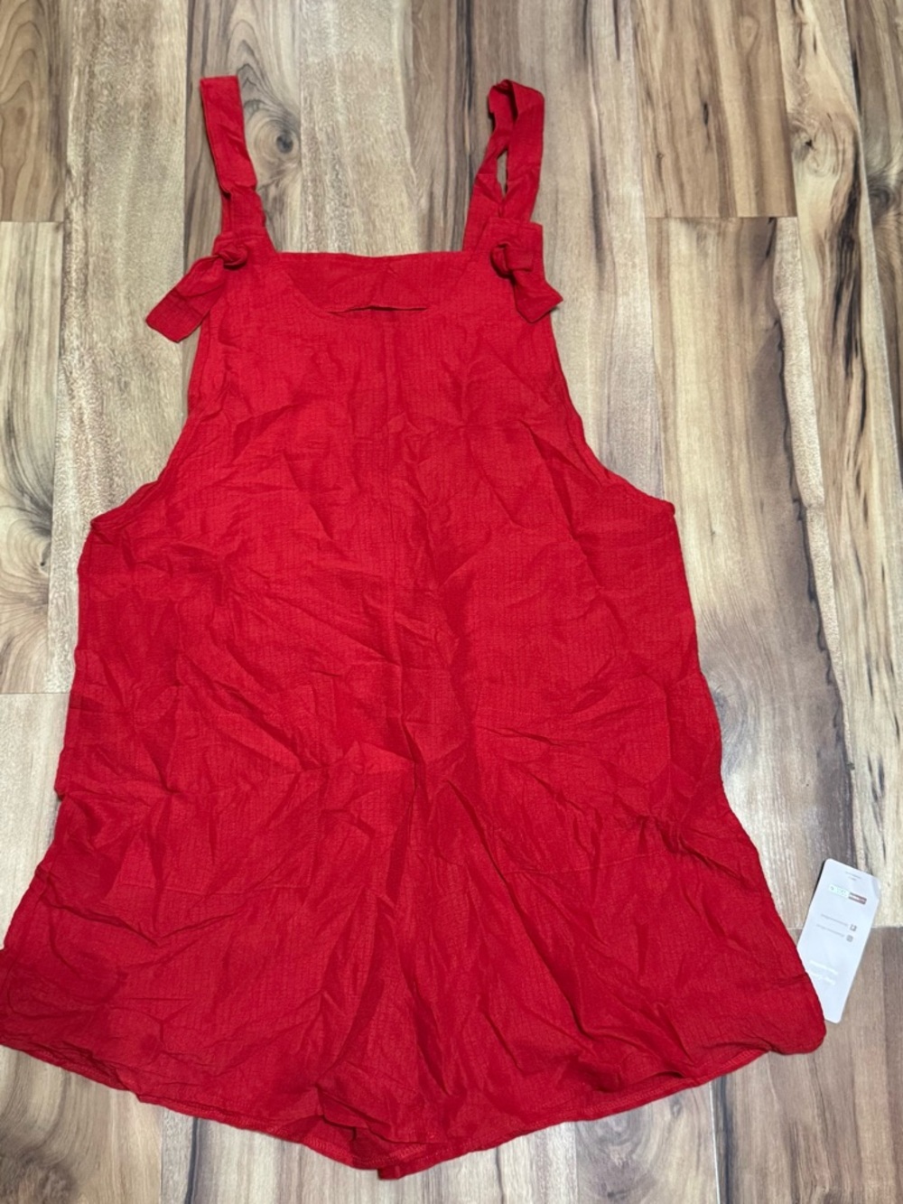 Women's Red Tie-Shoulder Camisole Tank